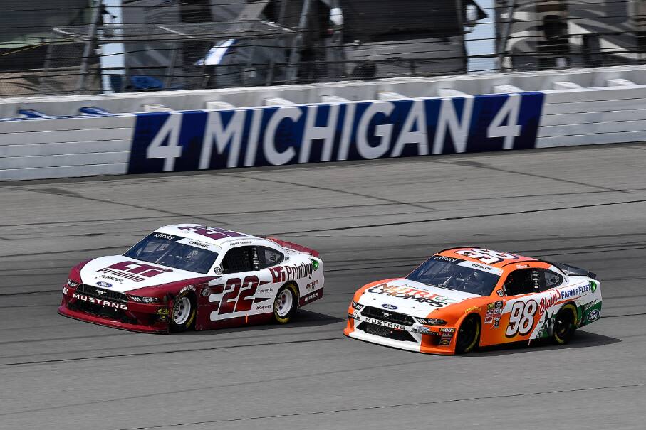 His teammate Chase Briscoe (98) finished seventh and Penske's Austin Cindric (22) finished 11th. His teammate Chase Briscoe (98) finished seventh and Penske's Austin Cindric (22) finished 11th.